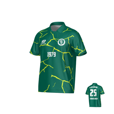 Cracks Collared Jersey - Green