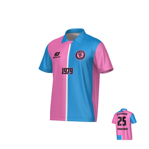 Split Collared Jersey - Pink