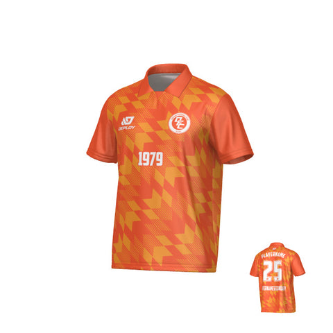 Leaves Collared Jersey - Orange