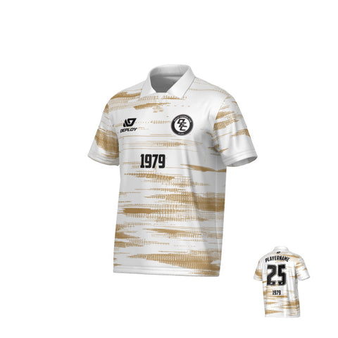 Distort Collared Jersey - White