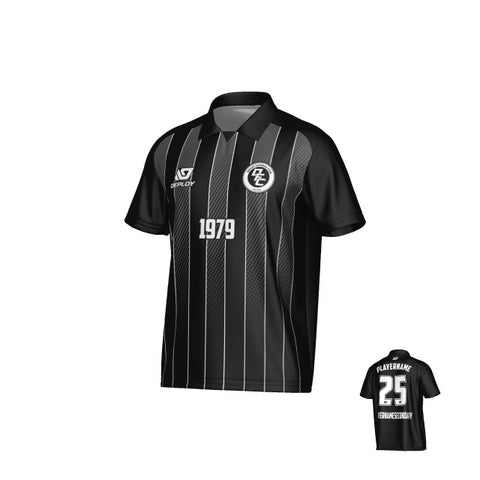 Streamline Collared Jersey - Black