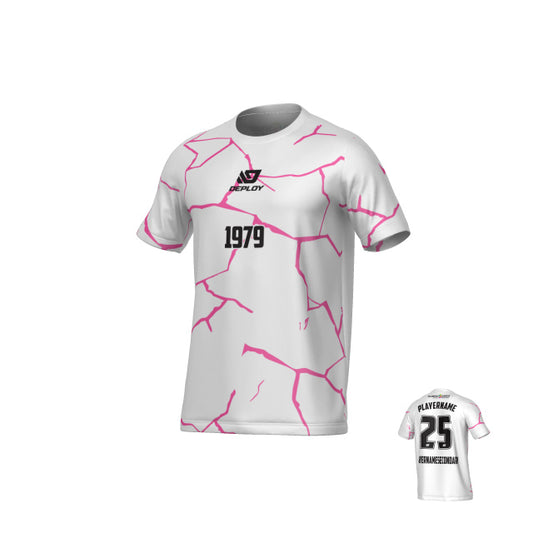DUBBO 6s SUMMER - CRACKS WHITE AND FLURO PINK