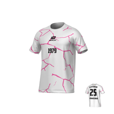 DUBBO 6s SUMMER - CRACKS WHITE AND FLURO PINK