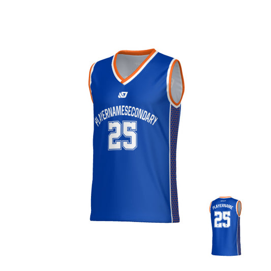 Carbon Basketball Jersey - Blue & Orange