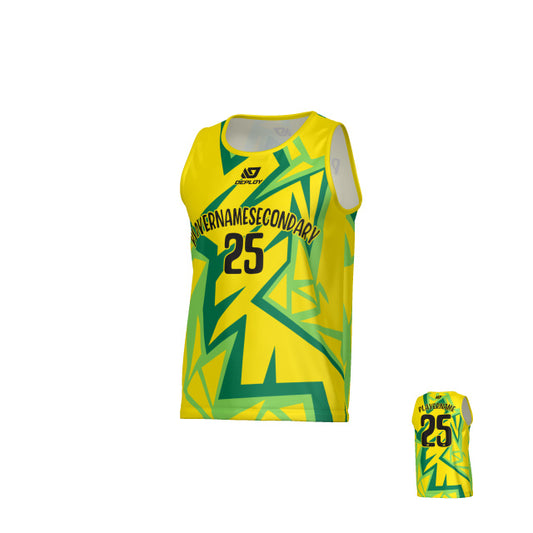 Shattered Sports Singlet - Yellow