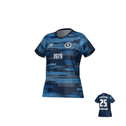 Glitch Womens Jersey - Navy & Sky Blue