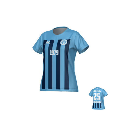 Bars Womens Jersey - Sky Blue & Navy