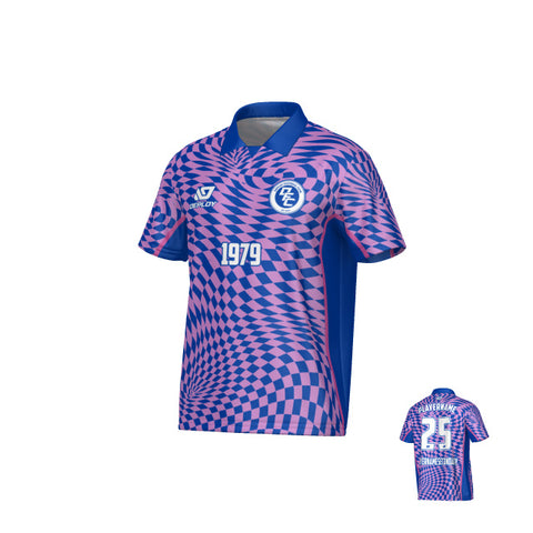 Vortex Collared Jersey - Royal Blue & Purple