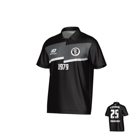 Zag Collared Jersey - Black