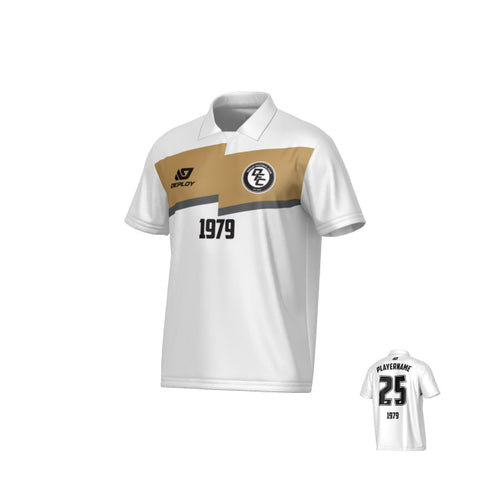 Zag Collared Jersey - White