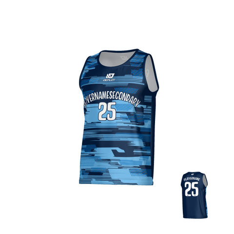 Glitch Sports Singlet - Navy