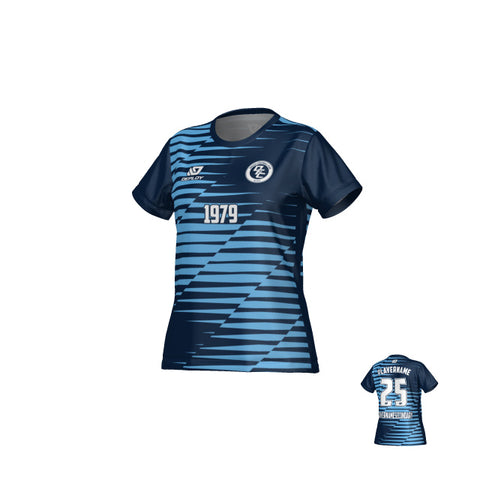 Static Womens Jersey - Navy & Sky Blue