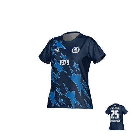 Stars Womens Jersey - Navy & Sky Blue