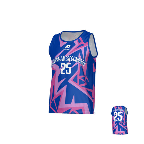 Shattered Sports Singlet - Royal Blue