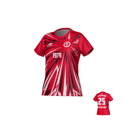 Burst Womens Jersey - Red