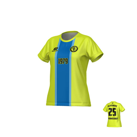 Stripe Womens Jersey - Neon Yellow