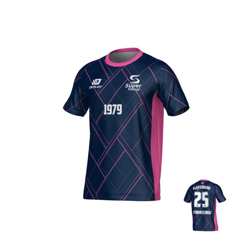 SUPER FUTSAL - PLAID - NAVY & PINK