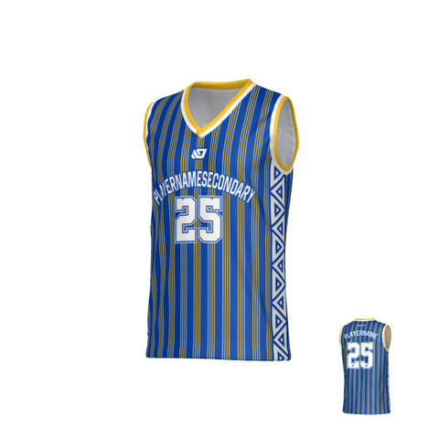 Heritage Basketball Jersey - Royal Blue & Yellow
