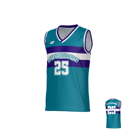 Legacy Basketball Jersey - Teal & Purple