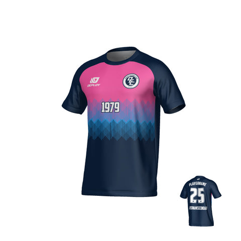 Echo Jersey - Navy & Pink