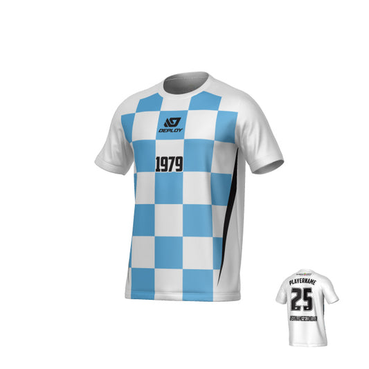 DUBBO 6s SUMMER - CHECKERS SKY BLUE