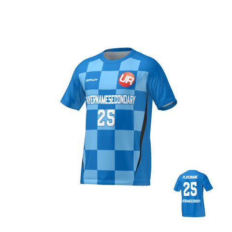 URBAN REC - FLIGHT JERSEY CHECKERS - SKY BLUE