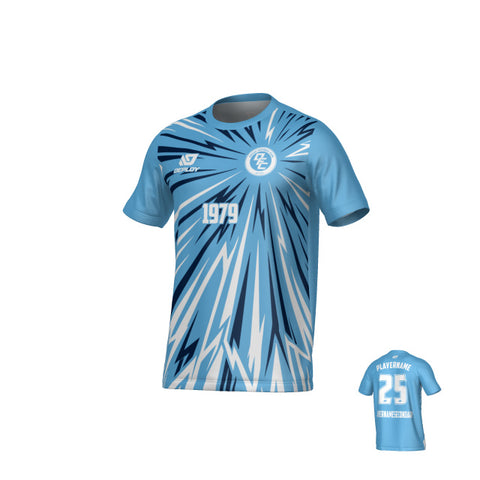 Burst Jersey - Sky Blue & Navy