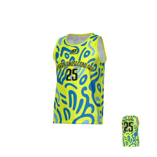 Swells Sports Singlet - Neon Yellow