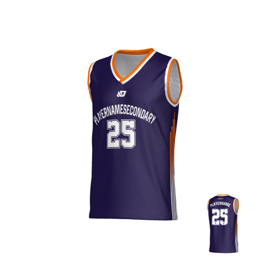 NYC Basketball Jersey - Purple & Orange
