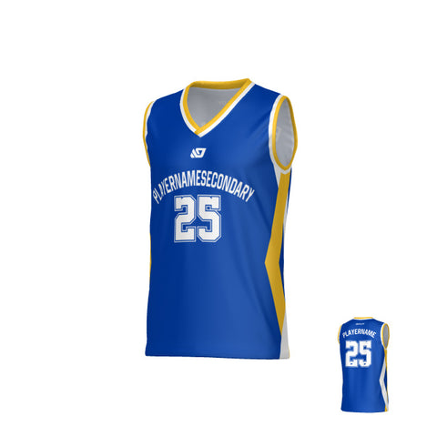Arrow Basketball Jersey - Royal Blue & Yellow