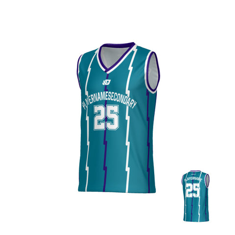 Volt Basketball Jersey - Teal & Purple