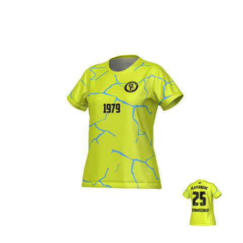 Crack Womens Jersey - Neon Yellow