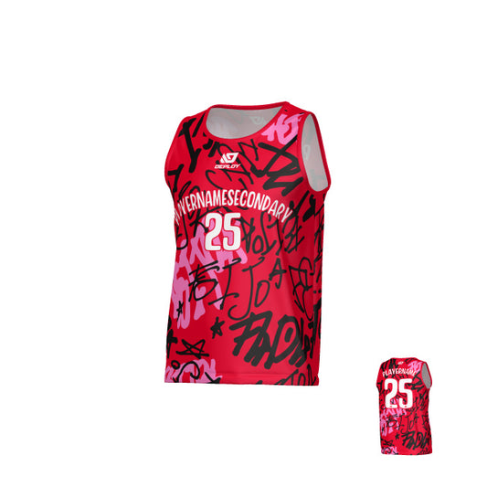 Tags Sports Singlet - Red