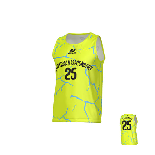 Cracks  Sports Singlet - Neon Yellow