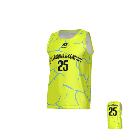 Cracks  Sports Singlet - Neon Yellow