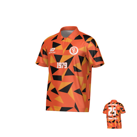 Shards Collared Jersey - Orange