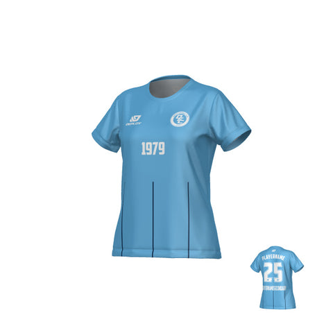Linear Womens Jersey - Sky Blue & Navy