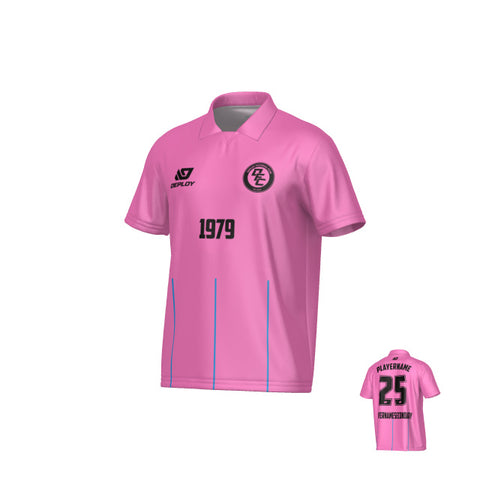 Linear Collared Jersey - Pink