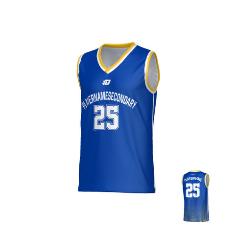Aero Basketball Jersey - Royal Blue & Yellow