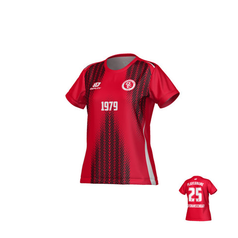 Halftone Womens Jersey - Red