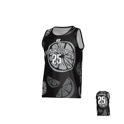 Orange Sports Singlet - Black