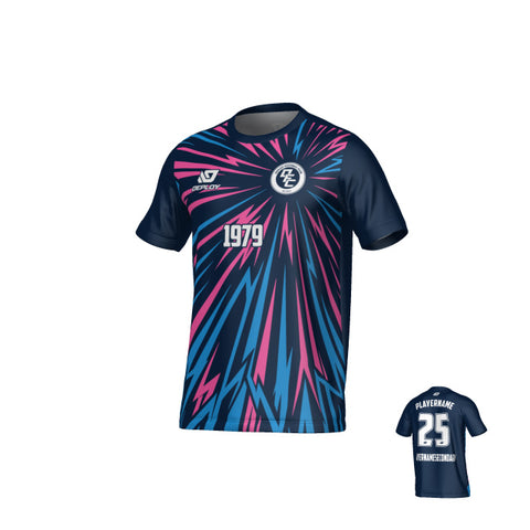 Burst Jersey - Navy & Pink