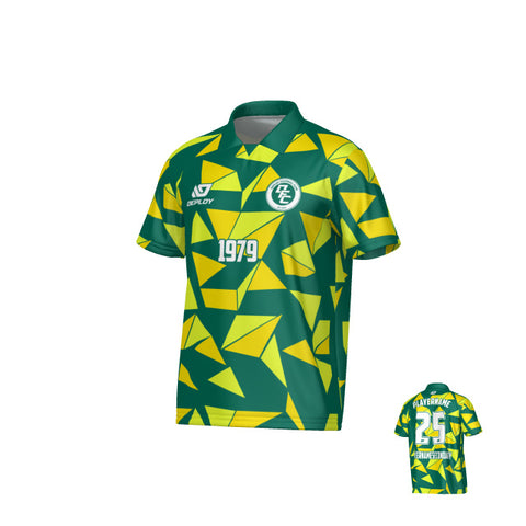 Shards Collared Jersey - Green