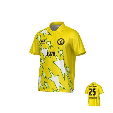 Stars Collared Jersey - Yellow