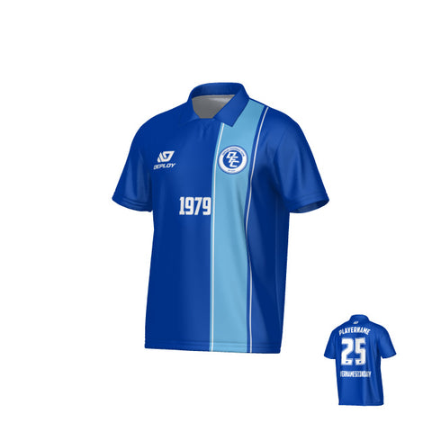 Edge Collared Jersey - Royal Blue & Sky Blue