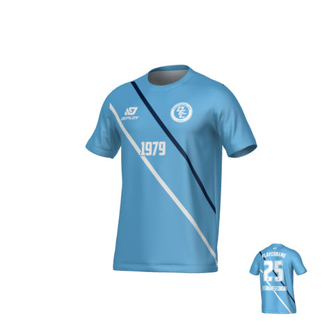 Tracks Jersey - Sky Blue & Navy