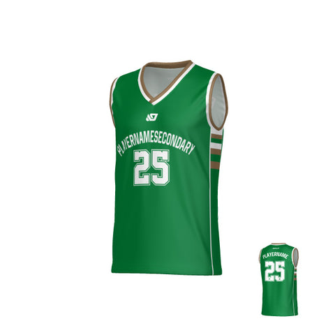 Varsity Basketball Jersey - Pine Green & Gold