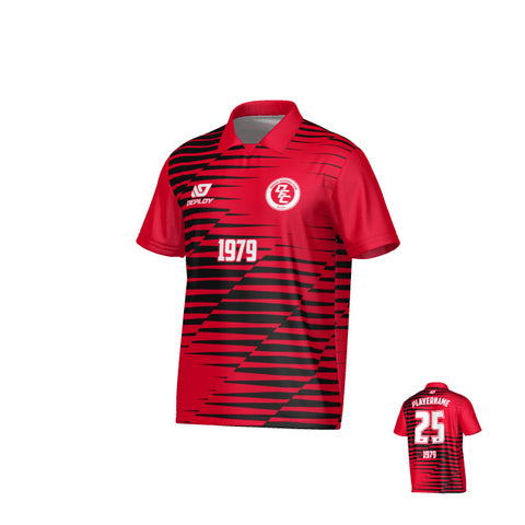 Static Collared Jersey - Red