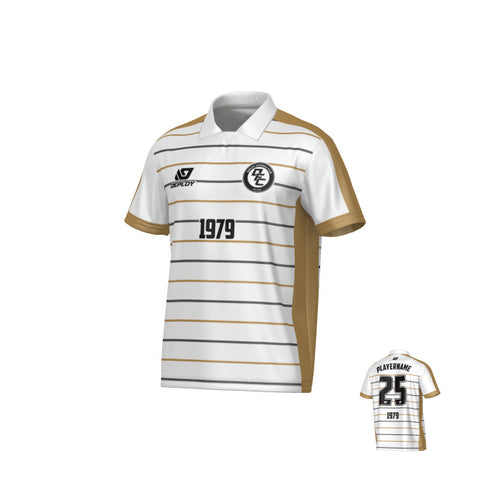Cadence Collared Jersey - White