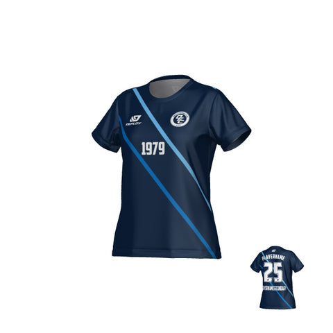 Tracks Womens Jersey - Navy & Sky Blue